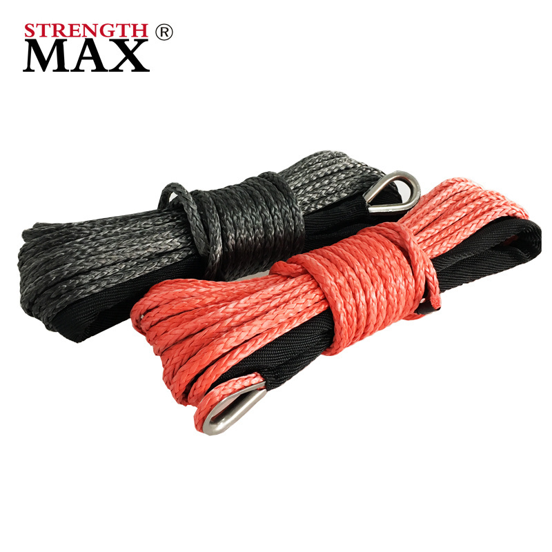 (JINLI ROPE)Synthetic Winch Rope With Aluminum Hawse Fairlead ATV Winch