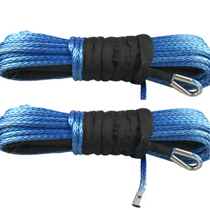 (JINLI ROPE) Blue 6mm*15m ATV Synthetic Winch Rope, Winch Cable Off Road Rope UTV