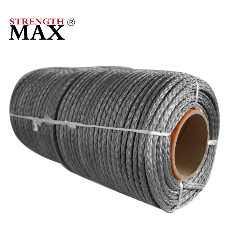 JINLI Low elongation 12 strands marine UHMWPE braided pulling rope 12mm