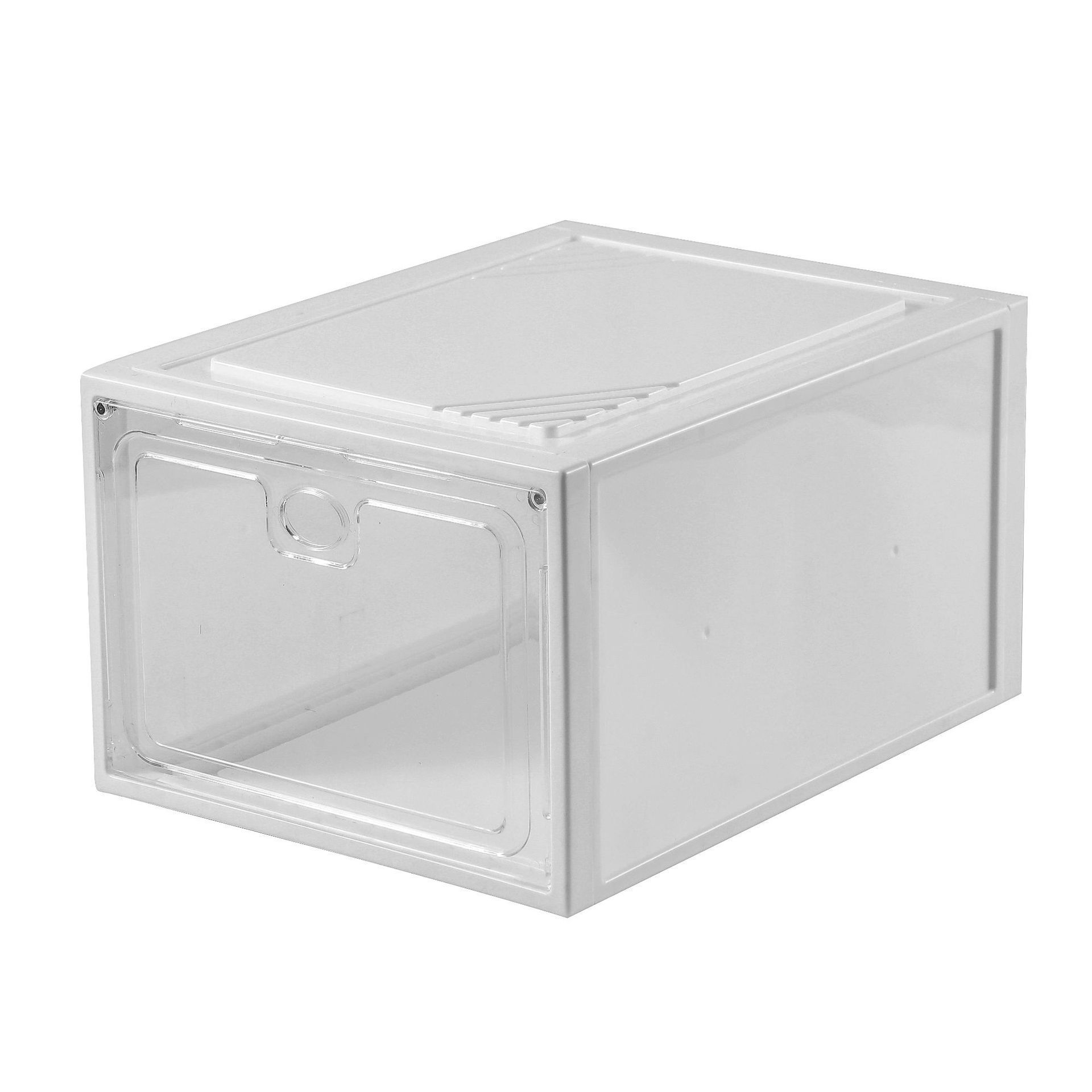 Wholesale Clear Customized Shoe Box With Custom Logo Display Case Led Shoe Storage Box With Light Acrylic Shoebox