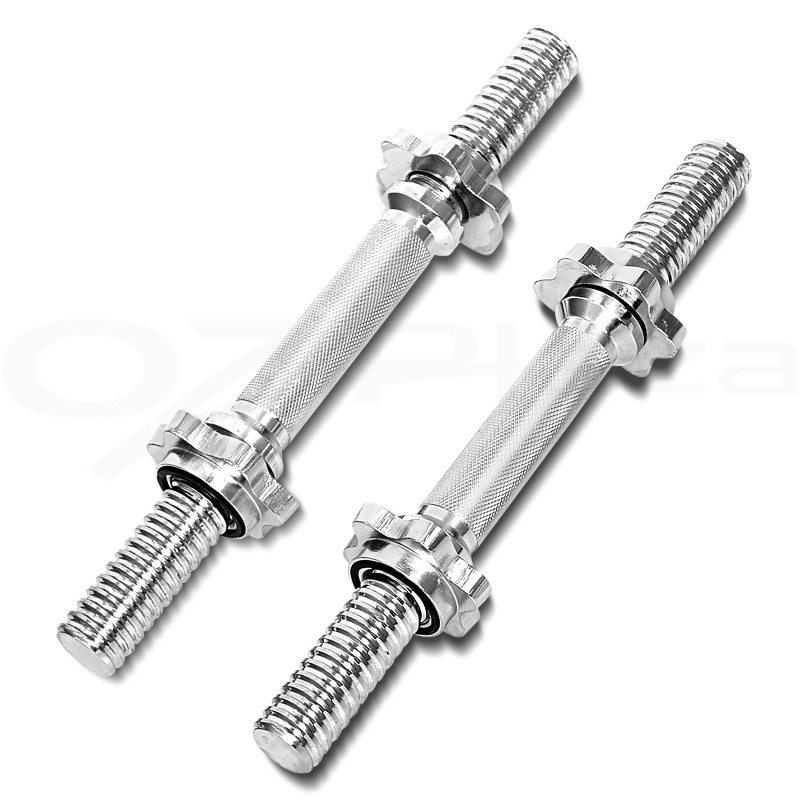 High quality Wholesale Gym Chrome Dumbbell Bar with 2 Star Screw Collars 35CM Dumbbell Bar