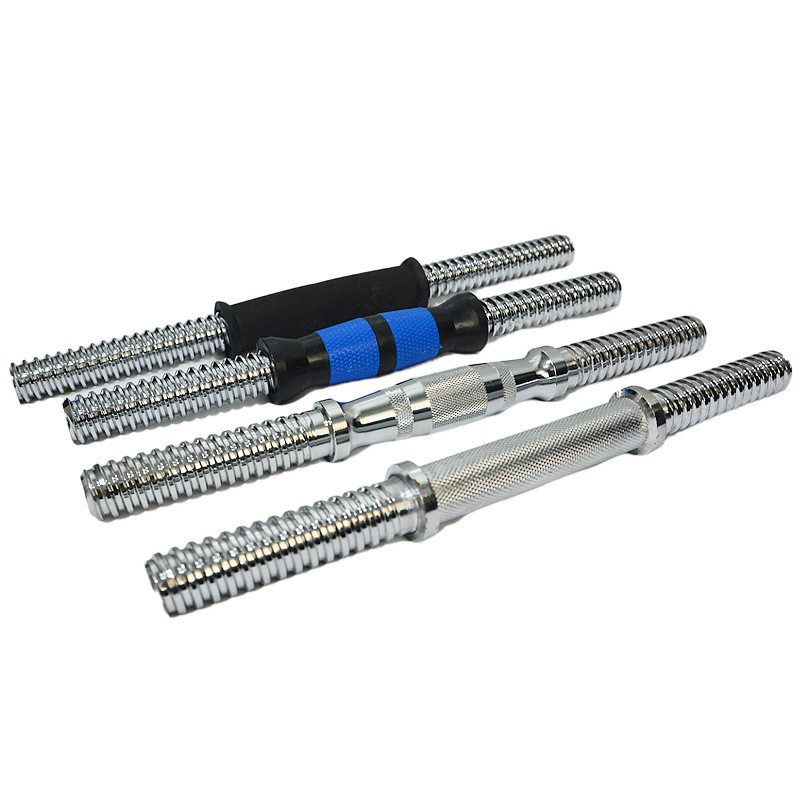 High quality Wholesale Gym Chrome Dumbbell Bar with 2 Star Screw Collars 35CM Dumbbell Bar