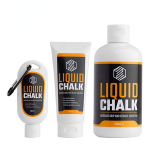 Custom logo sports climbing weightlifting Anti-Skid white liquid 250ml 50ml chalk gym liquid chalk