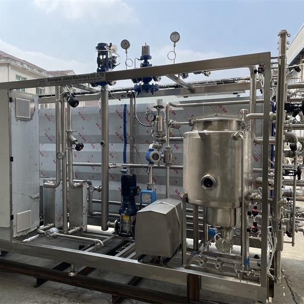 Small scale 500L/H juice milk pasteurization machine with homogenizer for mini dairy  plant