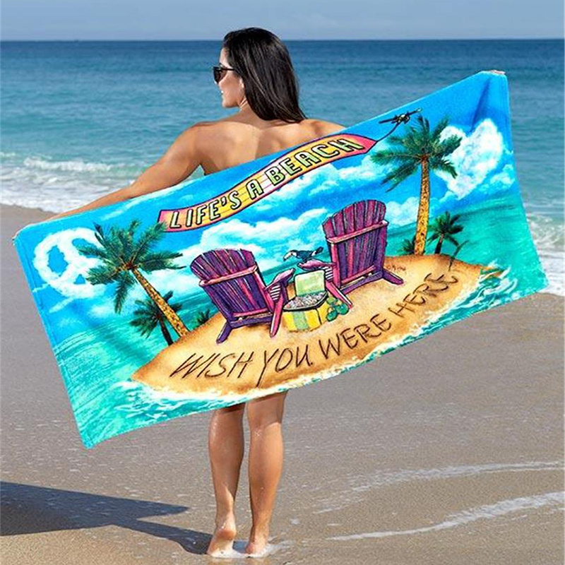 Popular 100% Cotton Printing luxury Beach Towel large beach towel Bath Towel for Sale