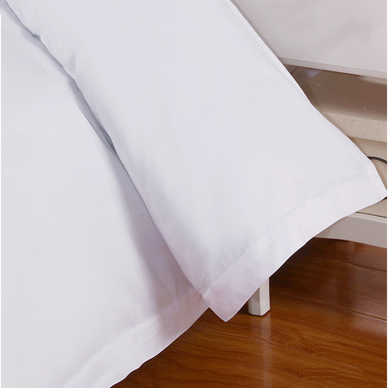 200 Thread Count Plain White Luxury Hotel Bed Sheet Duvet Cover Set 3 Piece Bedding Set