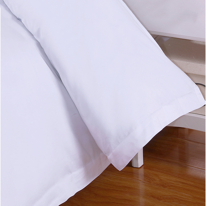 premium custom logo hotel bed linen duvet cover white bed sheet hotel bedding set 100% cotton