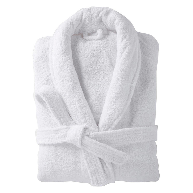 Luxury Unisex Terry Cloth Bathrobe Long Sleeve White Custom Logo 100 Cotton Hotel Robes