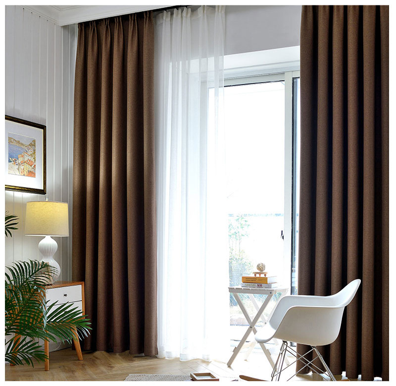 European Style 100% Polyester Blackout Window Curtains