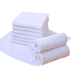 Luxury 100% Cotton Hotel Face towel Set Custom Logo Super Soft Absorbent White Wash Cloth