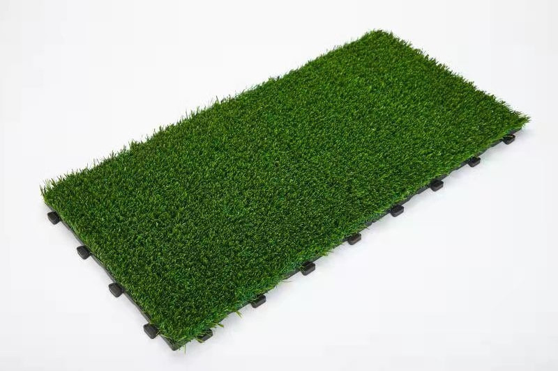 hot-selling diy synthetic carpet lawn grass turf deck tiles artificial grass interlocking tile