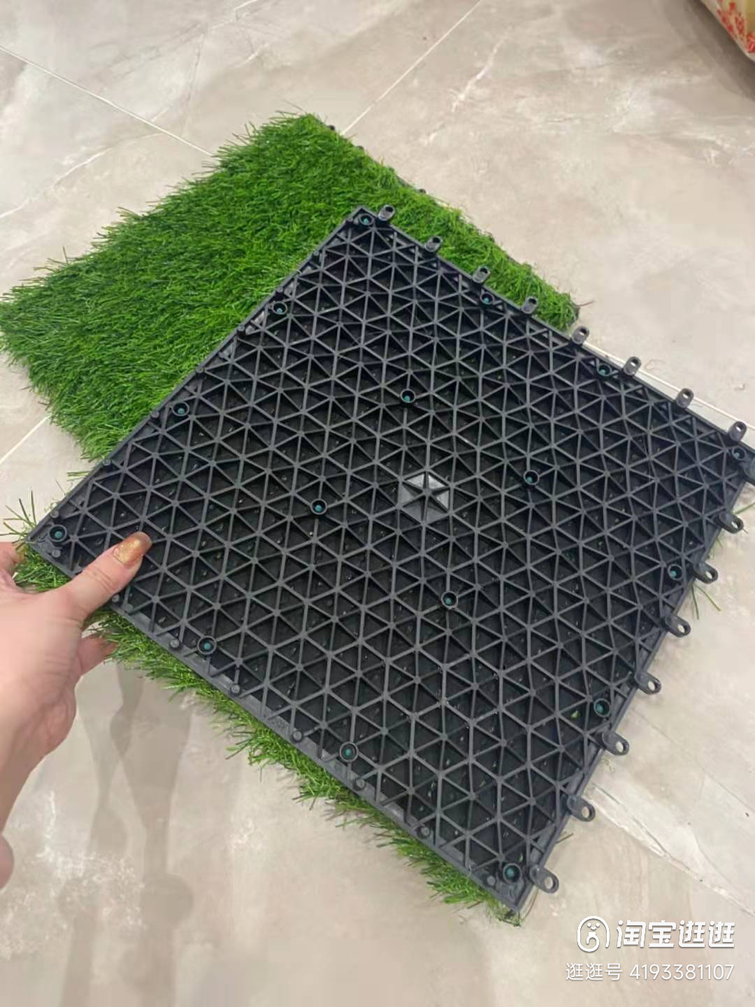 hot-selling diy synthetic carpet lawn grass turf deck tiles artificial grass interlocking tile