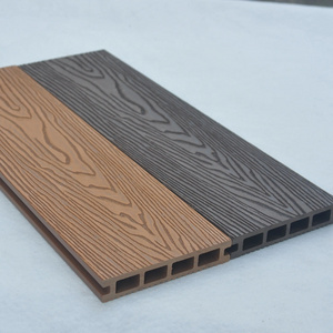 Wpc Decking 140x25mm Wood Flooring Wood Plastic Composite Wood 3D Grain Deck Outdoor Garden Flooring Embossed