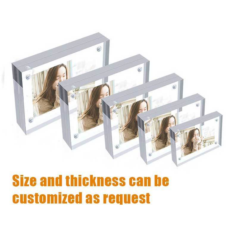 4x6 10x15 Clear Wholesale Customized Personalized Fridge Magnetic Refrigerator Magnets Acrylic Photo Frame