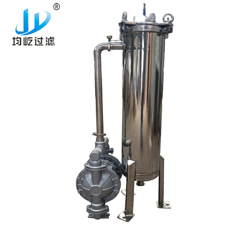 Food grade 304SS honey filtering machine with feeding pump