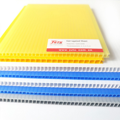 Hollow Fluted Corrugated PP Sheet Board Multi Color Corrugated Plastic Sheet