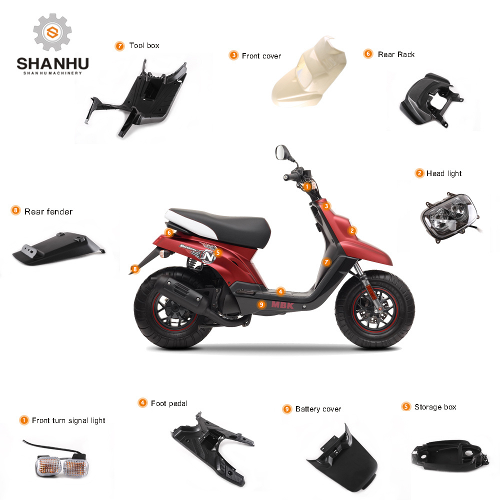 Hot sale wholesale sunny 50cc jog scooter indian motorcycle plastic spare parts