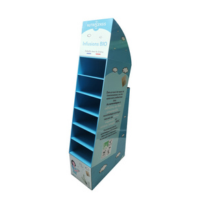 Supermarket Custom Cardboard Retail Display Stand Corrugated Paper Floor Cardboard Shipper Display Racks