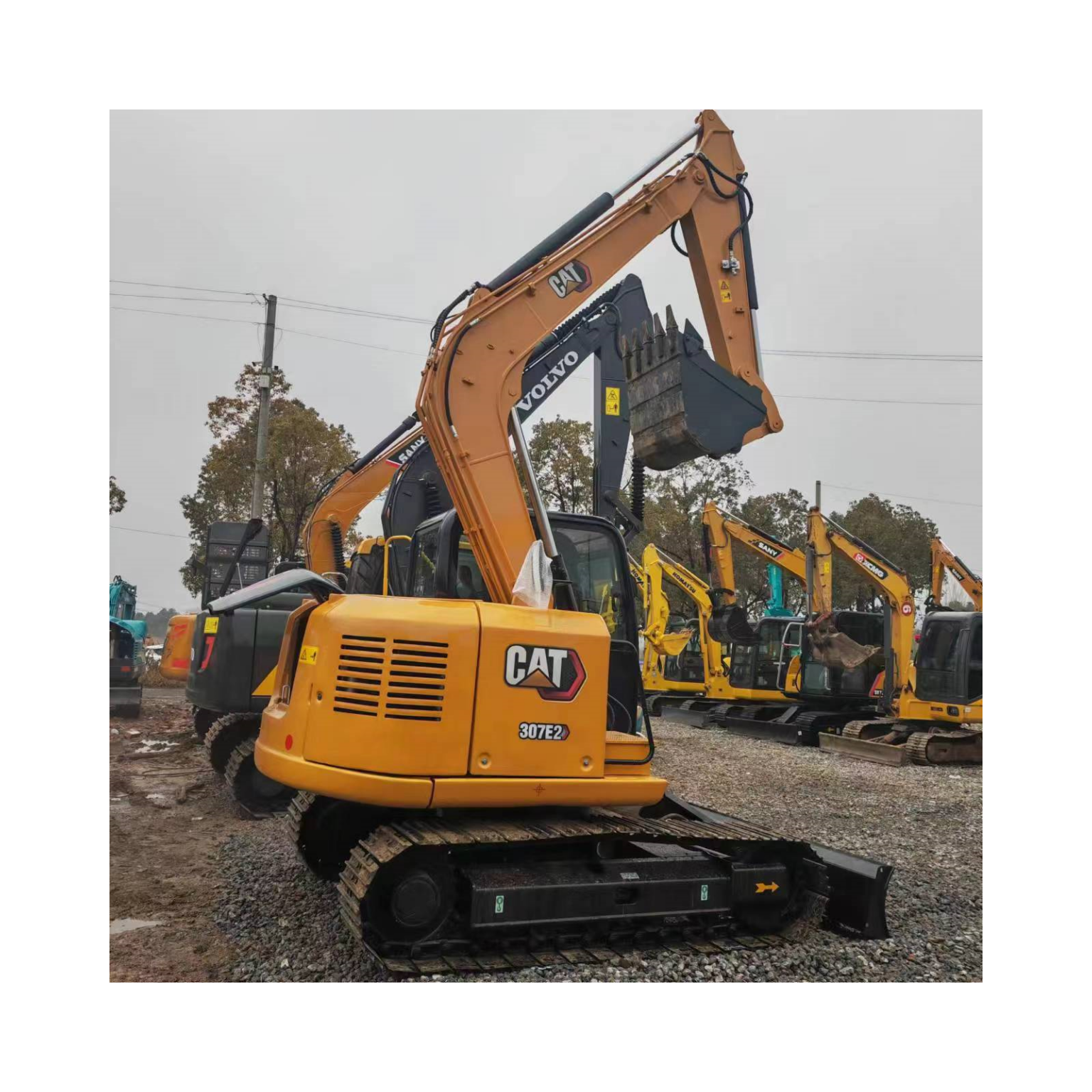 Made in Japan second hand Caterpillar 307 E 2 EURO 5 EPA year 2021 CAT engine medium digger low hours