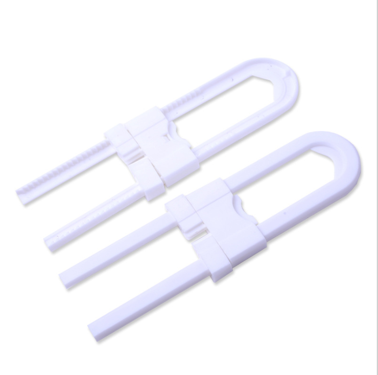 Wholesale Adjustable plastic Cupboard U Shaped Drawer Childproof Latches Safety Lock