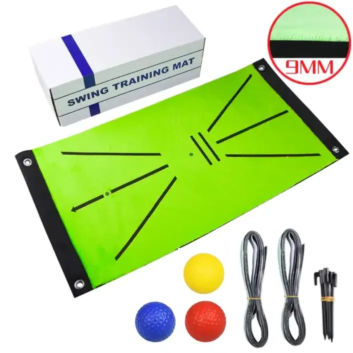 Swing Detection Batting Golf Training Mat Mini Golf Practice Training Aid Rug Portable Golf Training Turf Mat