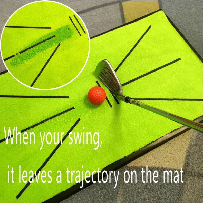 Swing Detection Batting Golf Training Mat Mini Golf Practice Training Aid Rug Portable Golf Training Turf Mat