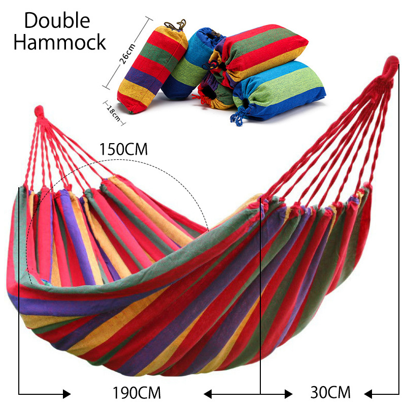 Comfortable Fabric Hammock with Tree Straps for Hanging Durable  for Camping Outdoor Backyard