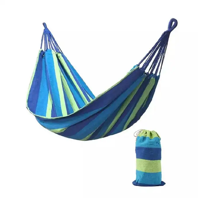 Multi-size One/Two Person Eco-friendly Portable Outdoor Hammock Folding Double Hanging Canvas Hammock