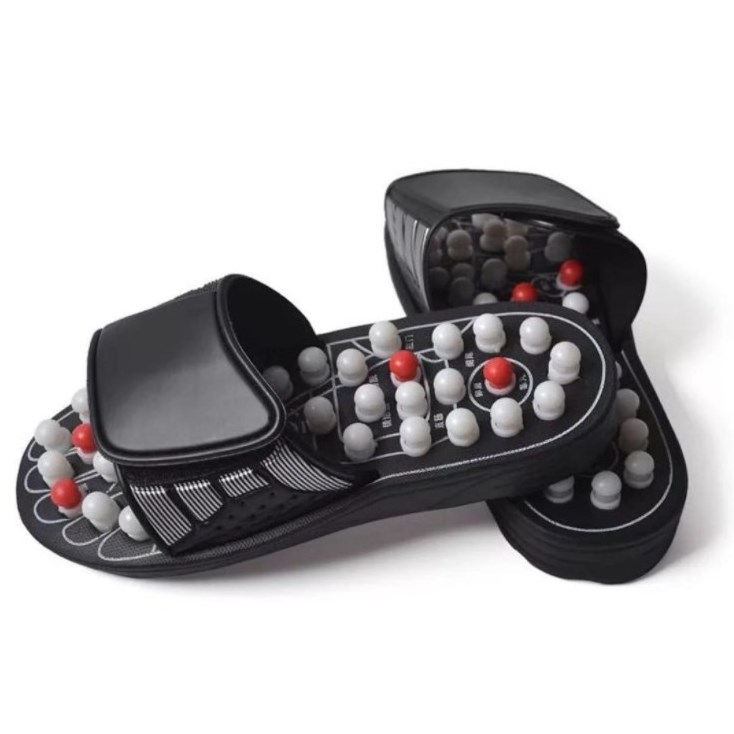 Hot sale spring rotating magnetic health physiotherapy Acupressure Foot Massage Slippers