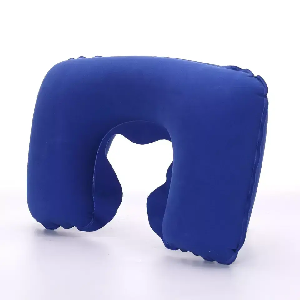 Portable Inflatable PVC U-shaped Neck Pillows Car Head Neck Cushion Air Cushion Support