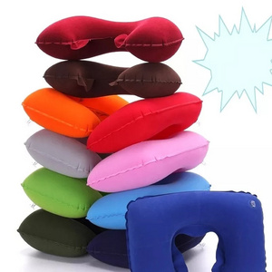 Portable Inflatable PVC U-shaped Neck Pillows Car Head Neck Cushion Air Cushion Support