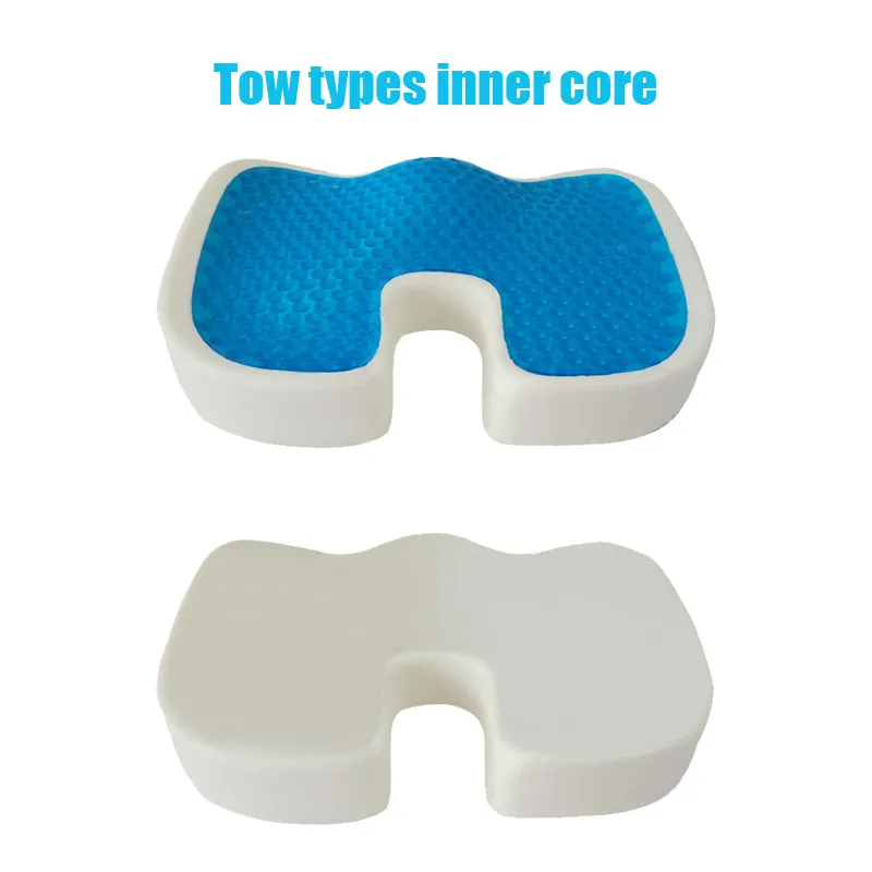 Gel Enhanced Seat Cushion Non-Slip Orthopedic Gel & Memory Foam Coccyx Cushion for Tailbone Pain Office Chair Car Seat Cushion