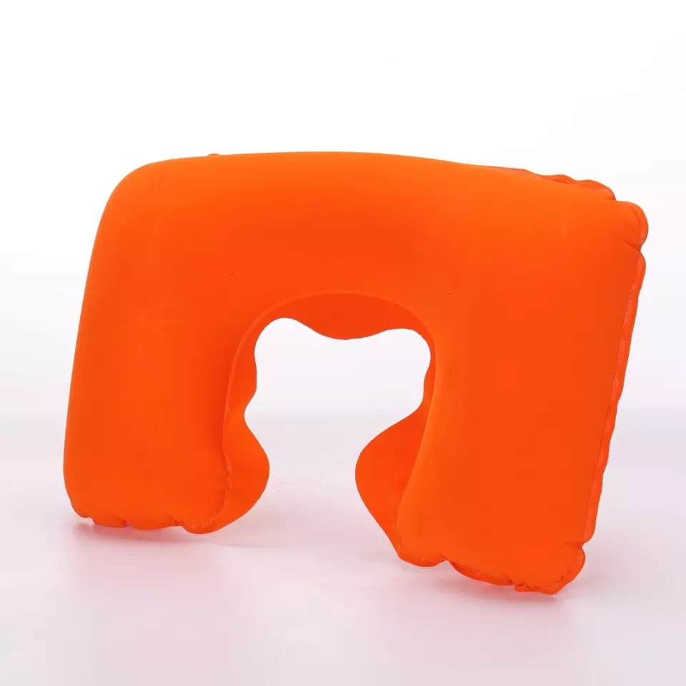 Portable Inflatable PVC U-shaped Neck Pillows Car Head Neck Cushion Air Cushion Support