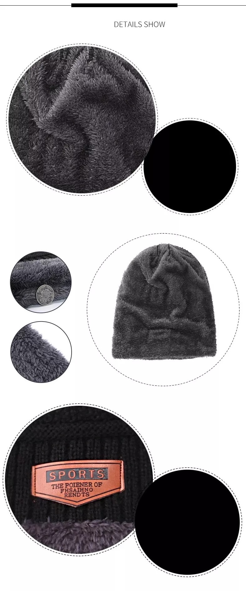 Winter Beanie Hats Scarf Gloves Set Thick Warm Beanies Hat Knit Skull Cap Neck Warmer for Men Women