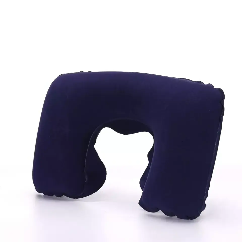 Portable Inflatable PVC U-shaped Neck Pillows Car Head Neck Cushion Air Cushion Support