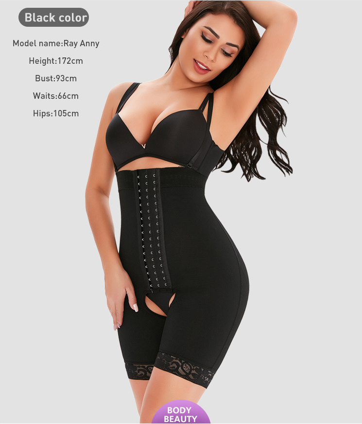 Adjustable Row of Hooks Enclosure Tummy Control Fajas Colombianas Postpartum Recovery Body Shaper Suits