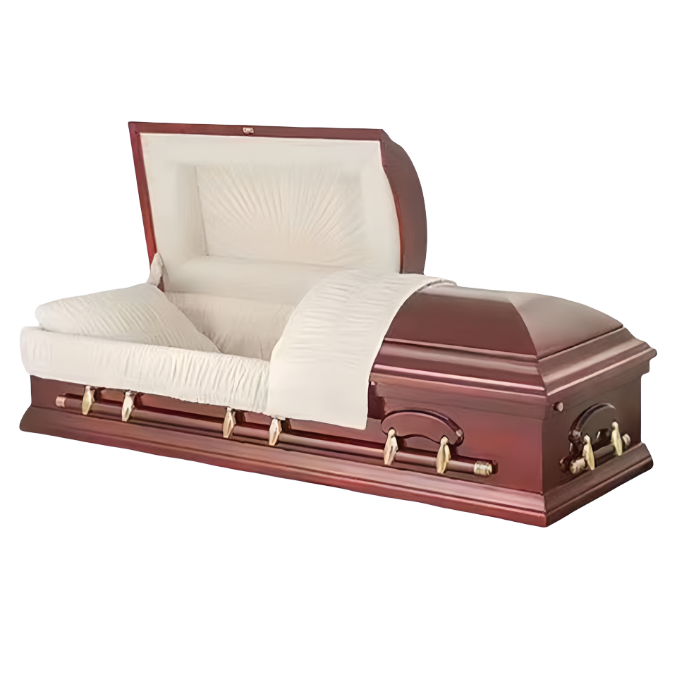 Hight Quality Factory Manufacturer Funeral Supplies Wooden American Style Casket Coffin