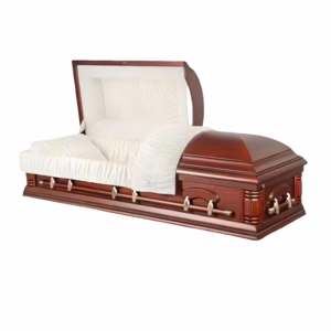 Jingyue Tong HY-AC102 Solid Paulownia Wood Coffin/Casket Matte Finish High-Level Wooden Casket Adult Funerals High Quality