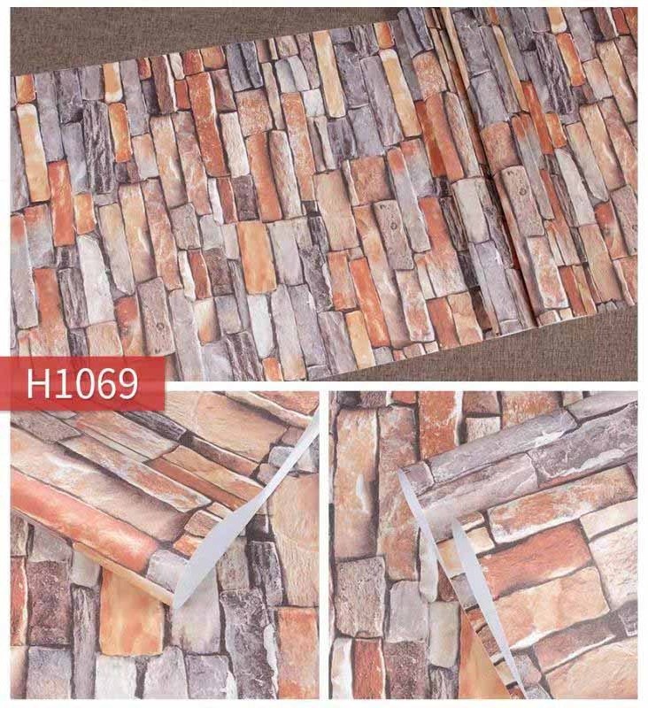 Jinyi Brick Stone Pattern PVC Vinyl Peel and Stick Waterproof Self Adhesive Wall Furniture Contact Paper Sticker Wallpaper