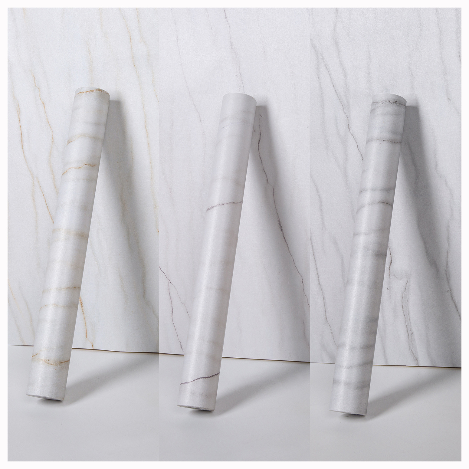 Jinyi Factory Supply Cheap Marble Imitation White Black Furniture Wallpaper Home Decoration Wall Sticker