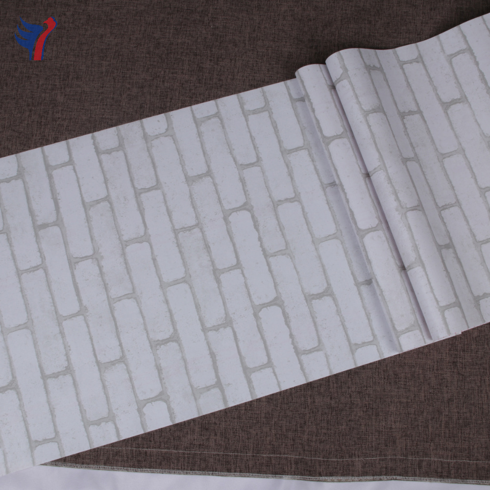 Waterproof Oil-proof Brick Self Adhesive PVC Backsplash Wall Tiles Wallpaper Roll