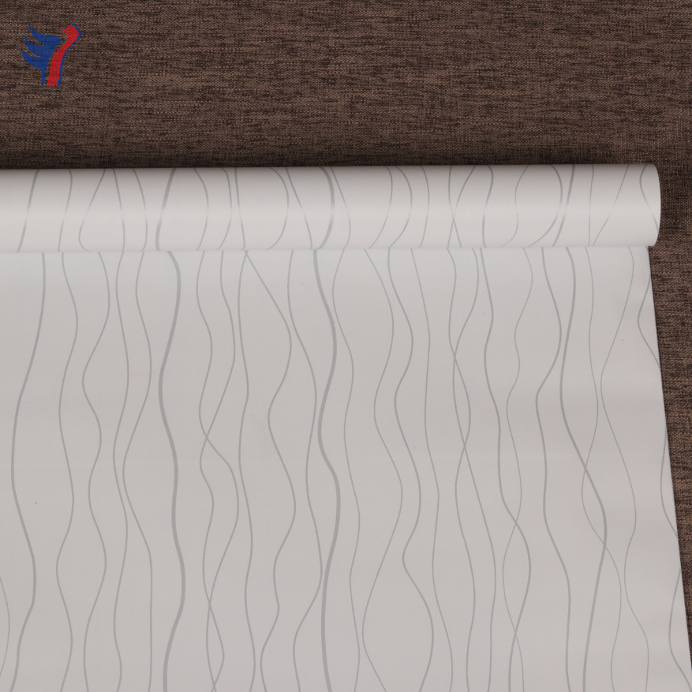 Jinyi H1386 White Cream Lines Modern Ceiling Roof Furniture Wall Book Wall Cover Paper Rolls Wallpaper