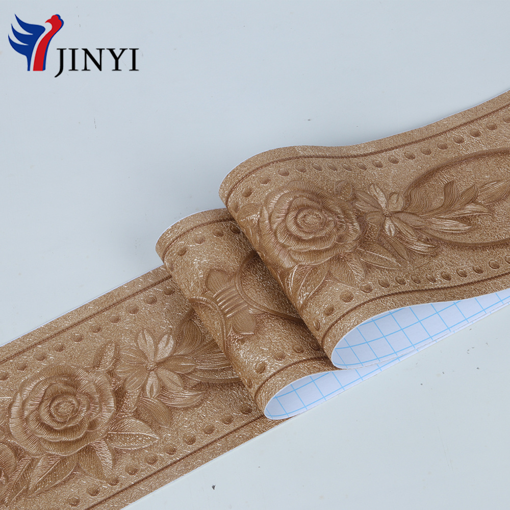 3D Embossed design Removable Adhesive Wall Decor PVC border sticker