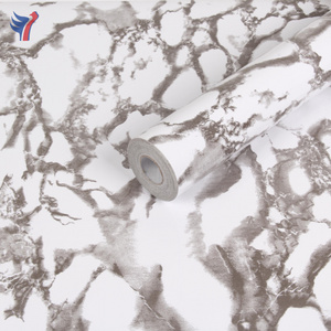 Jinyi M1301 Plastic PVC Marble Wall Panel Peel and Stick Self-adhesive Removable Vinyl Paper Rolls Wallpaper