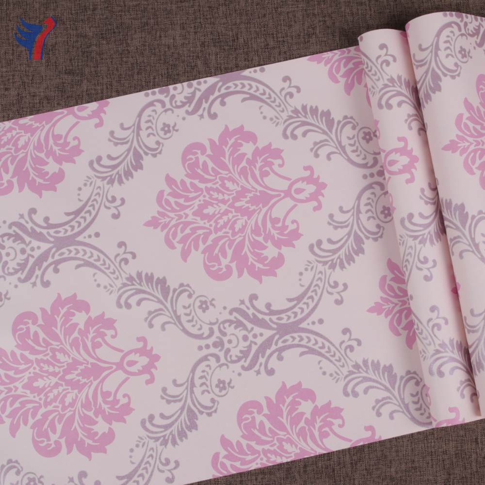 Jinyi H1245 Floral Cream Pink Black Ceiling Classic Adhesive Peel and Stick Wallcovering Wallpaper