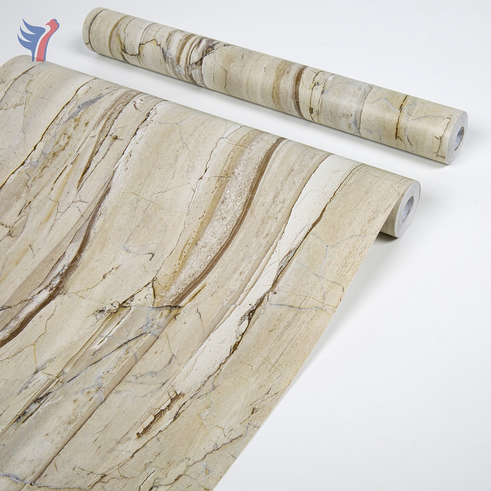 Jinyi Print Marble Designs Plastic PVC Self-adhesive For Kitchen Bathroom Tiles Peel And Stick Wallpaper