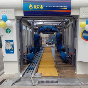 Drive through conveyor tunnel car wash machine for the car wash business