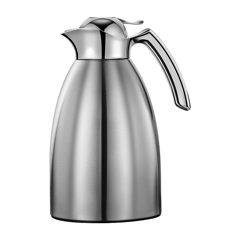 Wholesale 1L/1.5L vacuum thermos tea coffee pot carafe glass refill turkish arabic dallah tea pot with stainless steel shell