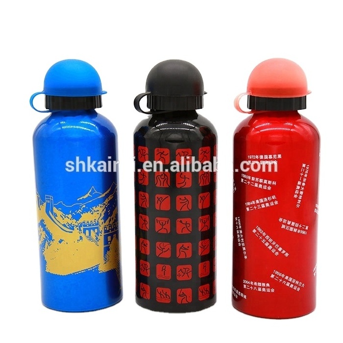 BPA Free Custom Logo water transfer printing 500ML Aluminum SPORT Water Bottle For Kids