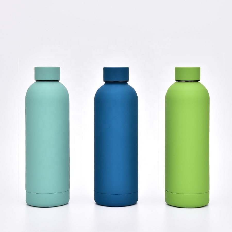 Stainless Steel Bottle Double Wall Insulated Vacuum Flask Skin Coating Metal Sports Water Bottle